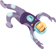 Astronaut floating